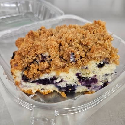 Blueberry crumb bar with streusel topping